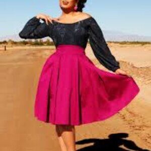 Long Jun Skirt in Baton Rouge Sateen | Laura Byrnes - L